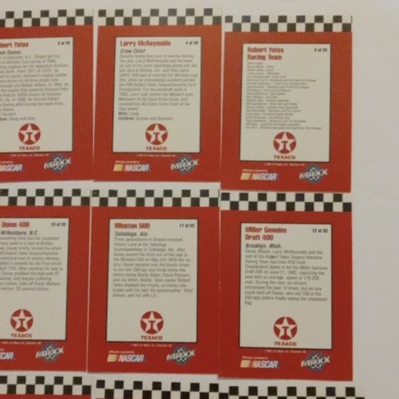 Davey Allison Nascar Driver Collectible Trading Cards Set 21 - Picture 8 of 10